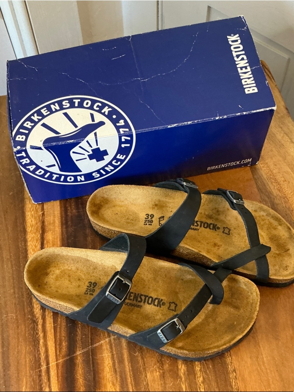 Birkenstock Black Two-Strap Women's Sandals